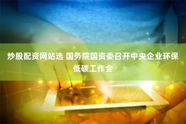 炒股配资网站选 国务院国资委召开中央企业环保低碳工作会